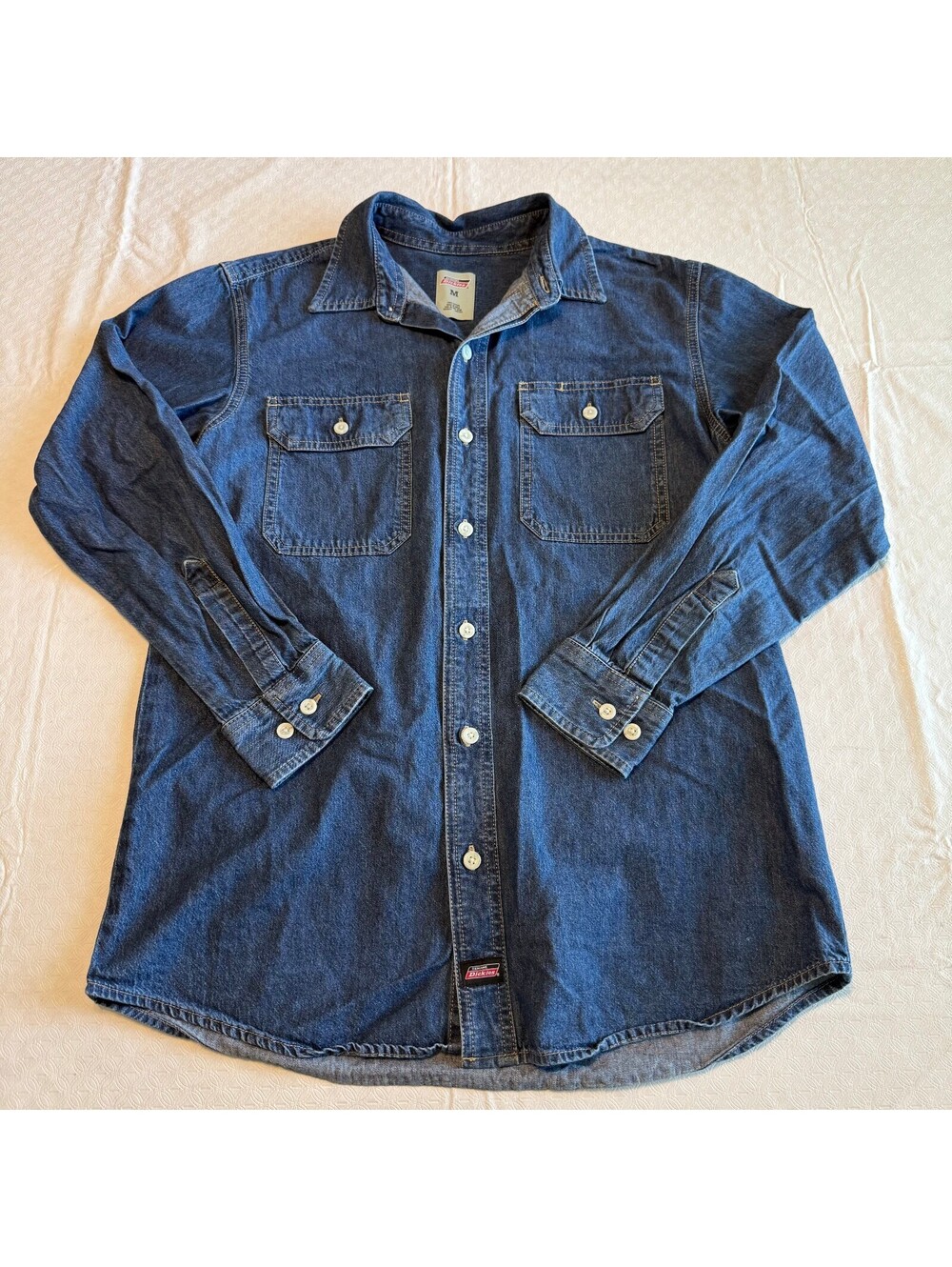 Dickies Men's Denim Button-Up Shirt M